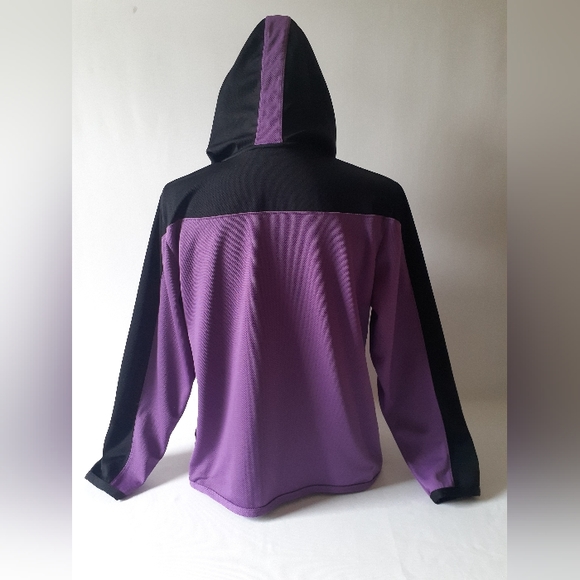 SJB Active women's purple/black long sleeve zip-up hoodie size XL - Picture 2 of 8
